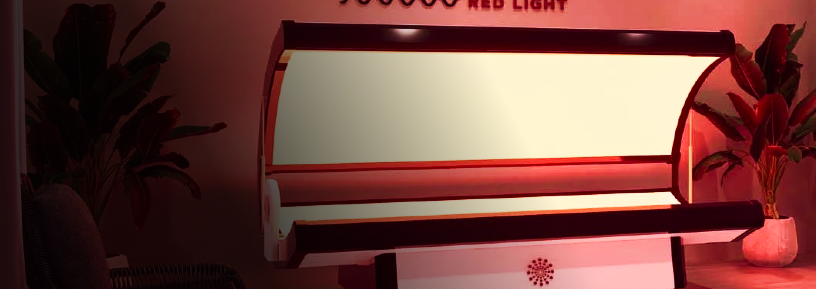 relaxing red light therapy session